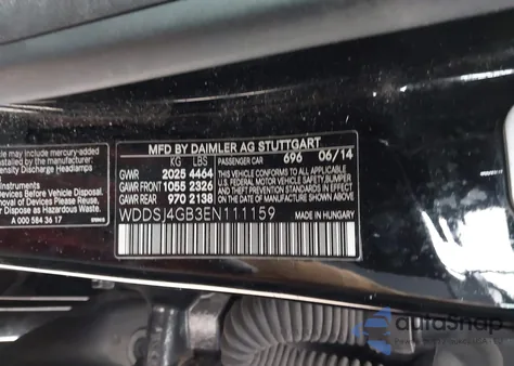 2014 Mercedes-Benz Cla 250 4Matic from USA, damaged, VIN WDDSJ4GB3EN111159